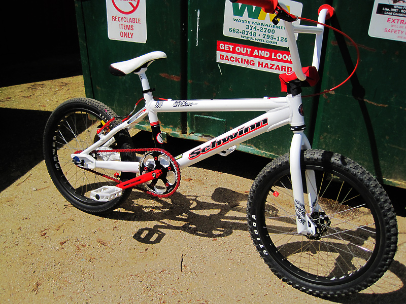 red white and blue bmx bike